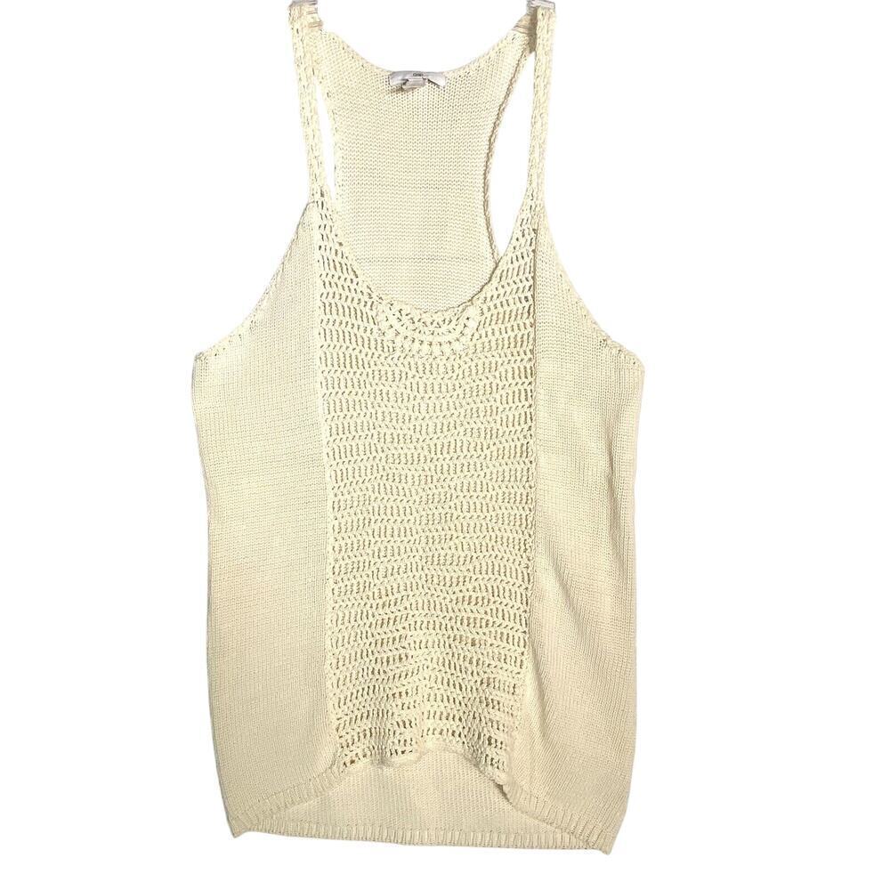 GAP Cream Crochet Knit Tank Top Women’s Large